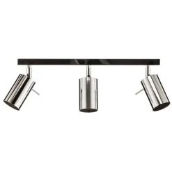 SOLLUX LIGHTING Downlight Round, krom, 3 lyskilder lineær| Spotter I Tak