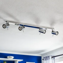 SOLLUX LIGHTING Downlight Round, krom, 4 lyskilder lineære Sale