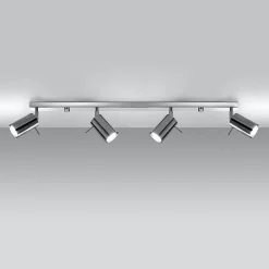 SOLLUX LIGHTING Downlight Round, krom, 4 lyskilder lineære Sale