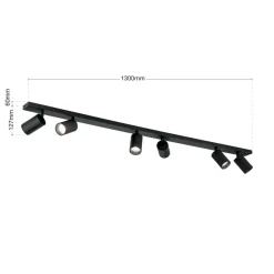 ORION Downlight Sean 6 lyskilder, svart New