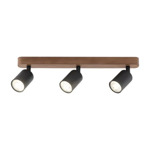 TK Lighting Downlight Subrin, valnøtt, 3 lyskilder Sale