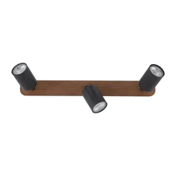 TK Lighting Downlight Subrin, valnøtt, 3 lyskilder Sale