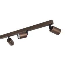 TK Lighting Downlight Top, justerbar, brun, 8 lyskilder, lineær| Spotter I Tak|Taklamper