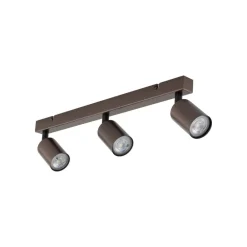 TK Lighting Downlight Top, justerbar, brun, 3 lyskilder, lineær| Spotter I Tak|Taklamper