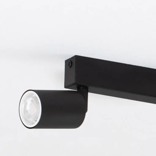 TK Lighting Downlight Top, svart, 83 cm, 4 lyskilder, metall, GU10| Spotter I Tak