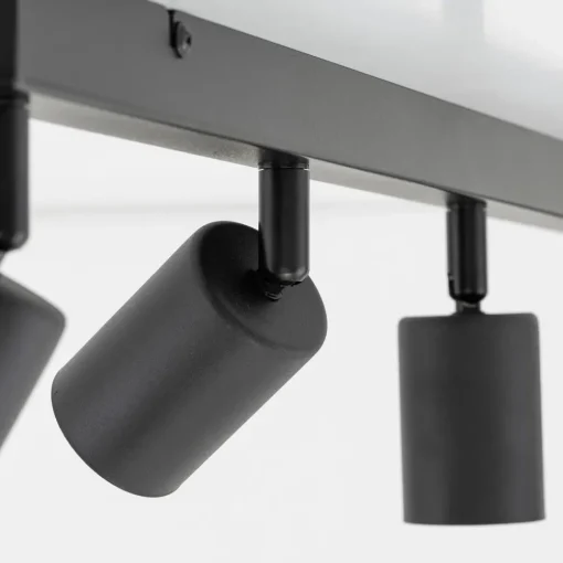 TK Lighting Downlight Top, svart, 83 cm, 4 lyskilder, metall, GU10| Spotter I Tak