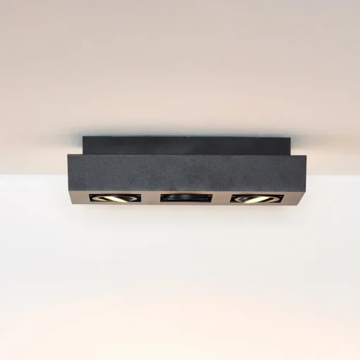 Lucide Downlight Xirax, 3 lyskilder, svart Hot