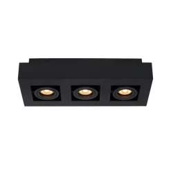 Lucide Downlight Xirax, 3 lyskilder, svart Hot