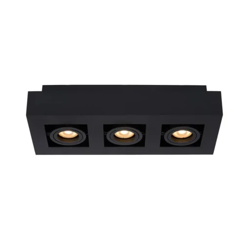 Lucide Downlight Xirax, 3 lyskilder, svart Hot