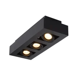 Lucide Downlight Xirax, 3 lyskilder, svart Hot