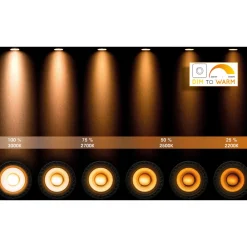 Lucide Downlight Xirax, 3 lyskilder, svart Hot
