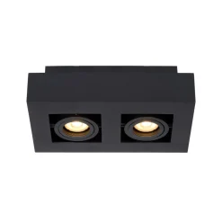Lucide Downlight Xirax, 2 lyskilder, svart| Spotter I Tak