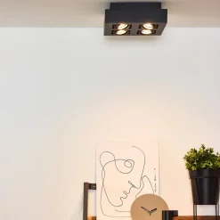 Lucide Downlight Xirax, 4 lyskilder, svart| Spotter I Tak