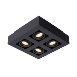 Lucide Downlight Xirax, 4 lyskilder, svart| Spotter I Tak