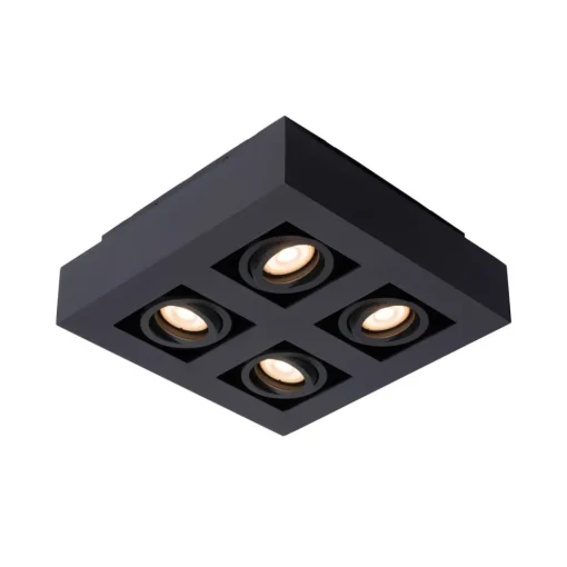 Lucide Downlight Xirax, 4 lyskilder, svart| Spotter I Tak