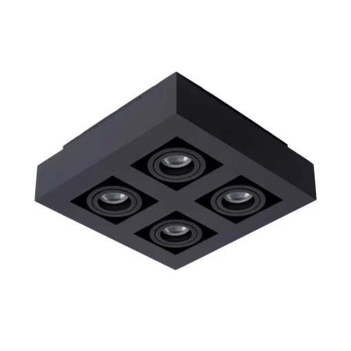 Lucide Downlight Xirax, 4 lyskilder, svart| Spotter I Tak
