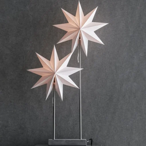 Markslöjd Duva bordlampe papirstjerne med to stjerner| Julebelysning