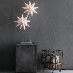 Markslöjd Duva bordlampe papirstjerne med to stjerner| Julebelysning