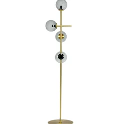 Dyberg Larsen Como gulvlampe, 4-lamper, messing| Gulvlamper