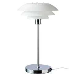 Dyberg Larsen DL31 bordlampe glass-skjerm krom| Bordlamper