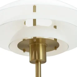 Dyberg Larsen gulvlampe DL31, messingfarget, høyde 133 cm New