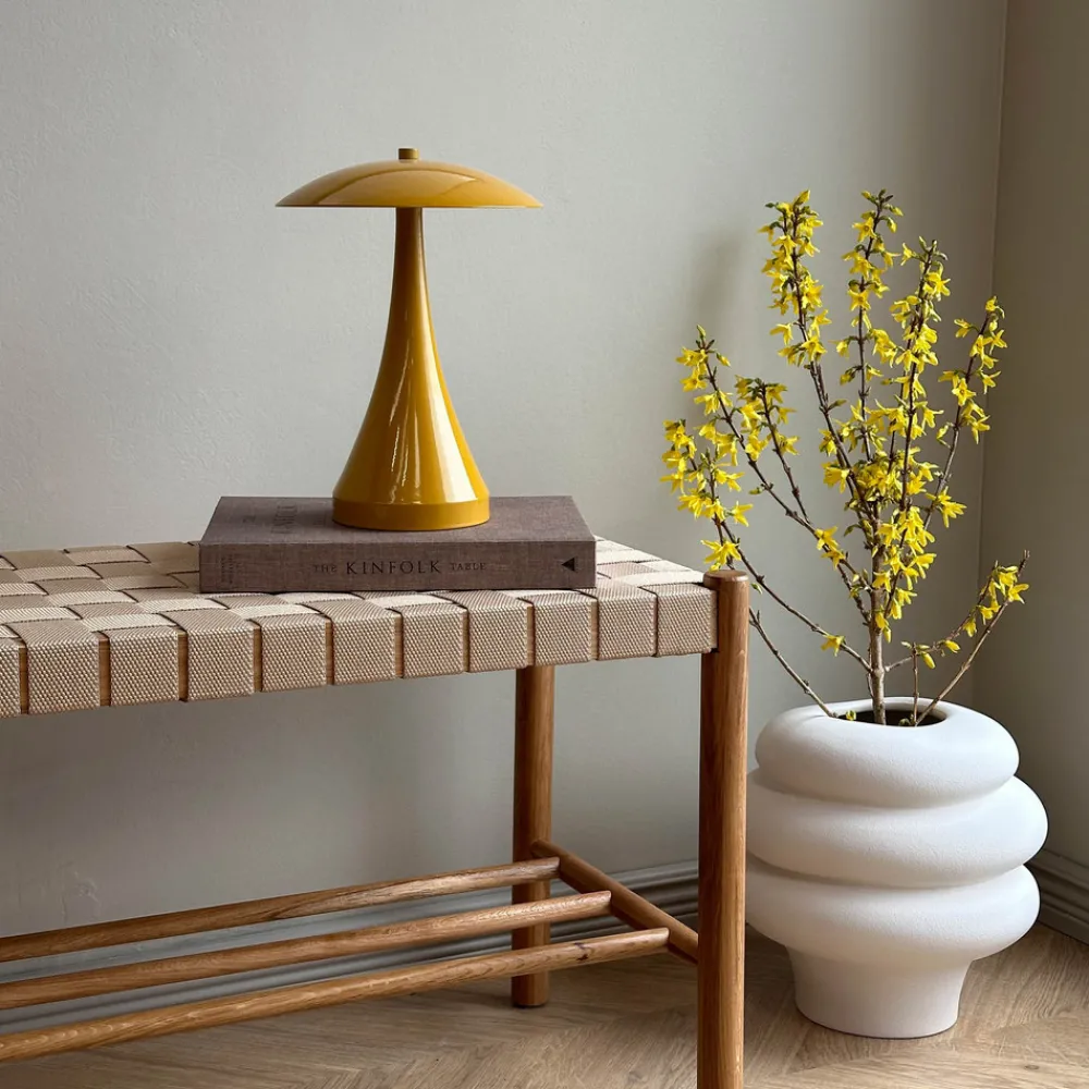 Dyberg Larsen LED-bordlampe Vienna, karri, høyde 28 cm Sale