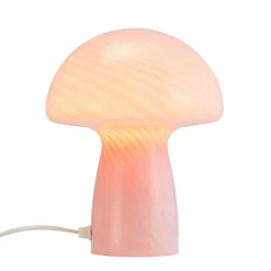 Dyberg Larsen Mushroom bordlampe, rosa, høyde 23 cm, glass Discount