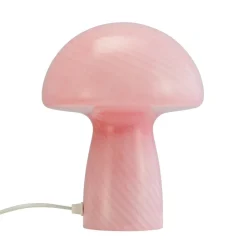 Dyberg Larsen Mushroom bordlampe, rosa, høyde 23 cm, glass Discount