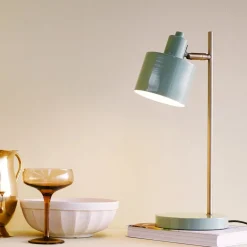 Dyberg Larsen Ocean bordlampe, oliven, høyde 43 cm, metall| Bordlamper