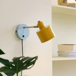 Dyberg Larsen Ocean vegglampe karri messing turkis| Vegglamper