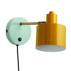 Dyberg Larsen Ocean vegglampe karri messing turkis| Vegglamper