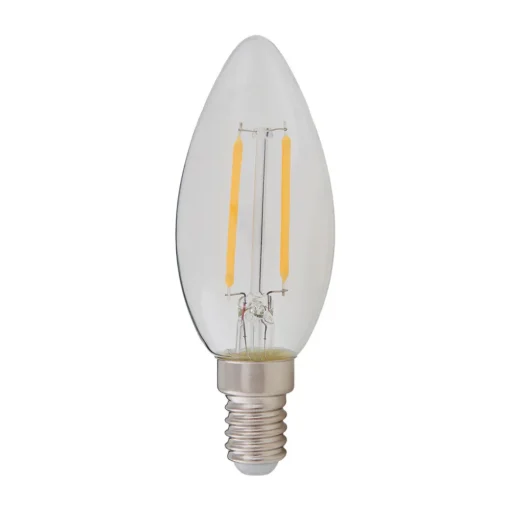 Lindby E14 LED-mignonpære filament 2 W, klar, 2 700 K Online
