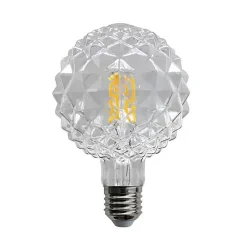 Lucande E27 3,8W LED-pære G95 2 700 K struktur klart 2 stk Sale