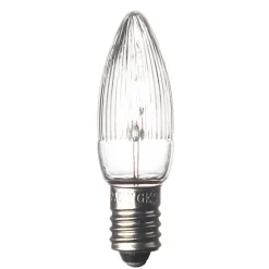 Konstsmide Christmas E10 2,5W 7V reservepærer i 3-pakning i flammeform