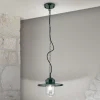 ORION Edward utendørs pendellampe, grønn, Ø 27,5 cm, aluminium/glass Best