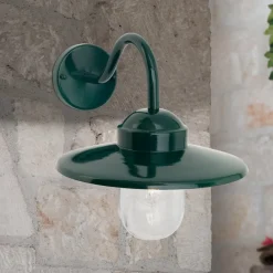 ORION Edward utendørs vegglampe i mørkegrønn vintage-stil| Vegglamper Utendørs