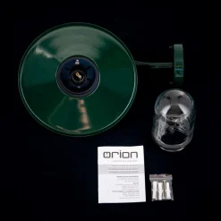 ORION Edward utendørs vegglampe i mørkegrønn vintage-stil| Vegglamper Utendørs