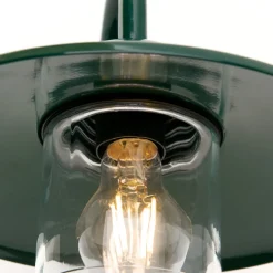 ORION Edward utendørs vegglampe i mørkegrønn vintage-stil| Vegglamper Utendørs
