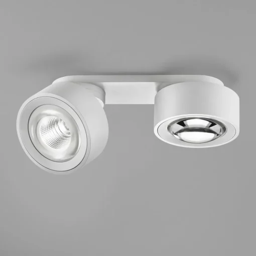 Egger Licht EGG DLS LED-spot Clippo Optic Duo, hvit/hvit, 2 lyskilder, DTW| Butikkbelysning