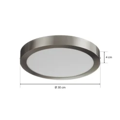 EGLO connect Fueva-C taklampe rund 30 cm nikkel| Smarthus Belysning