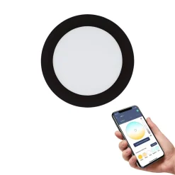 EGLO connect Fueva-Z innfelt armatur 16,5 cm, svart| Smarthus Belysning|Downlights