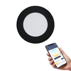 EGLO connect Fueva-Z innfelt armatur 12 cm, svart| Smarthus Belysning|Downlights