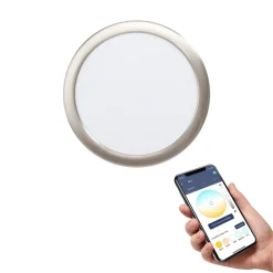 EGLO connect Fueva-Z innf.lampe 21,6 cm nikkel Outlet