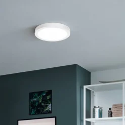 EGLO connect Fueva-Z taklampe, Ø 28,5 cm, hvit| Design- Og Hotellbelysning|Smarthus Belysning