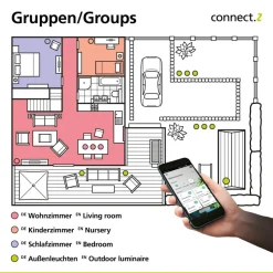 EGLO connect Fueva-Z taklampe, Ø 28,5 cm, hvit| Design- Og Hotellbelysning|Smarthus Belysning
