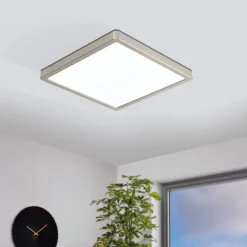 EGLO connect Fueva-Z taklampe 28x28cm i nikkel| Smarthus Belysning