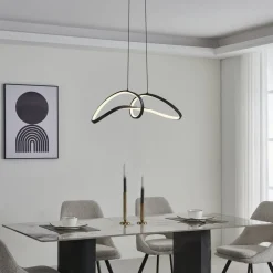 EGLO connect LED-hengelampe Calarossa-Z, svart, aluminium| Smarthus Belysning