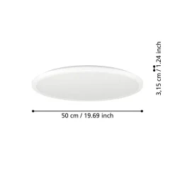 EGLO connect LED-taklampe Rovito-Z, hvit, Ø 50 cm| Smarthus Belysning