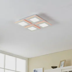 EGLO connect LED-taklampe Padrogiano-Z 4 lyskilder, 45 x 45 cm| Smarthus Belysning