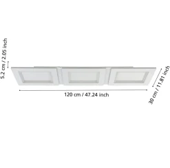 EGLO connect LED-taklampe Padrogiano-Z 3 lyskilder, 120 x 30 cm| Smarthus Belysning